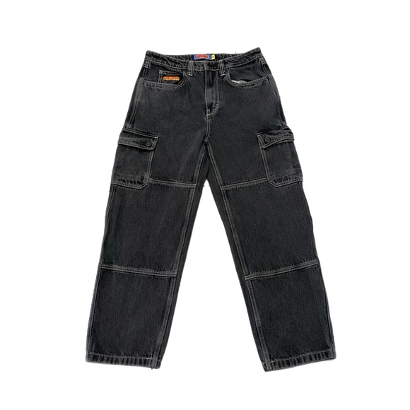 Y2K Empyre Black Cargo Streetwear Denim Pants